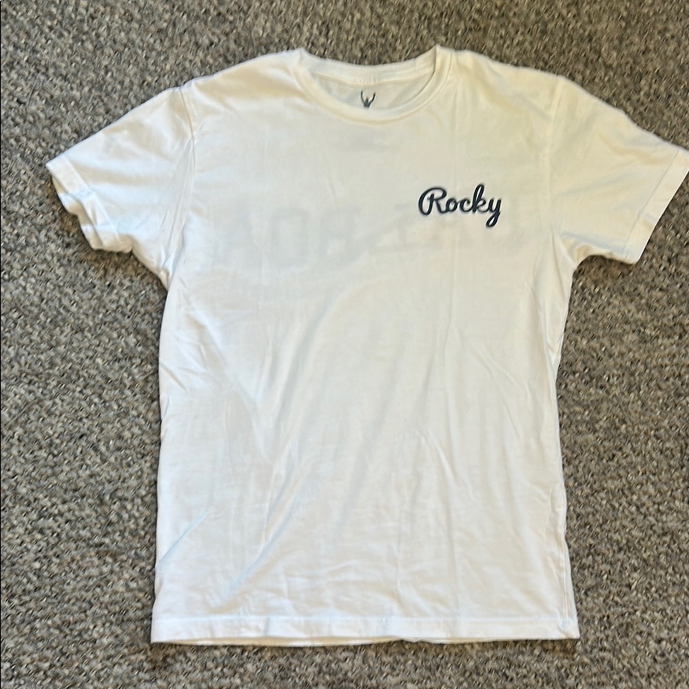 Official clothing brand of Sylvester Stallone. Rocky Classic White Tee for Men